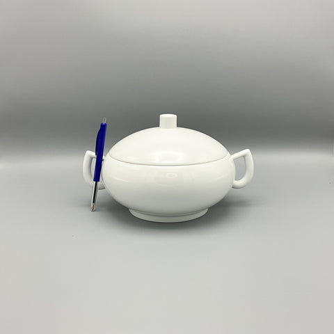 Arzberg City White River pot met deksel Lutz Rabold vintage Memphis Milano style