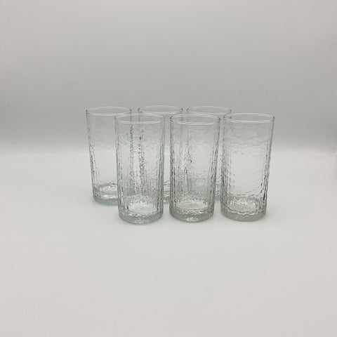 Chevron soda glasses: vinatge set of 6