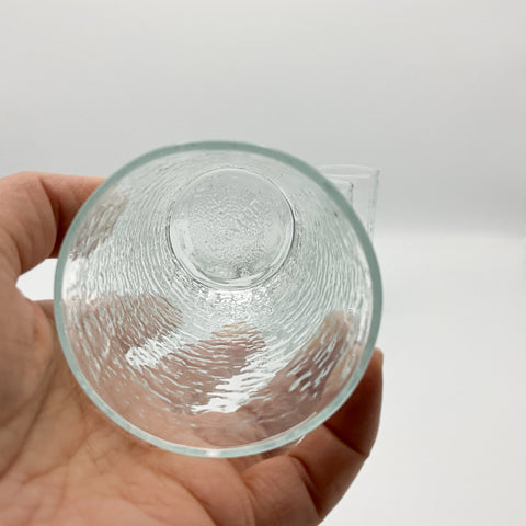 Chevron stamp on bottom of glass