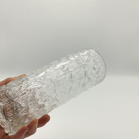 Goebel Charlottenhutte vase: detail of the bark like structured surface that looks like ice glass.