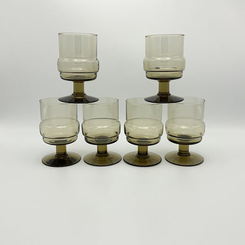 Set f 6 vintage Aruba wine glasses by Willem Heesen vor Royal Leerdam