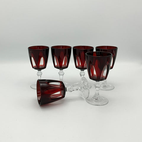 luminarc rubilux gothic ruby red stemware