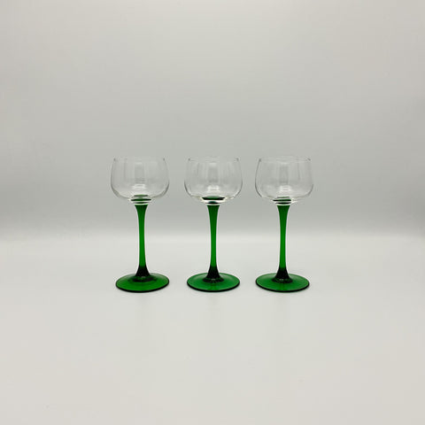 Luminarc verres de vin du Rhin a pied vert