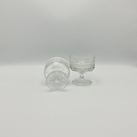 italian pressed depression glass goblets set