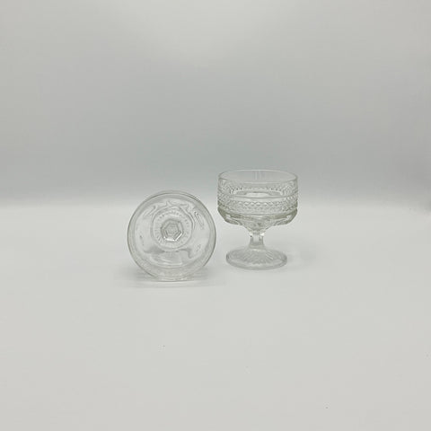 italian pressed depression glasses dessert set