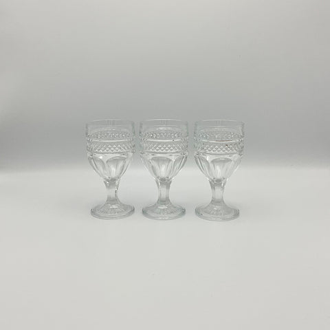 vintage wine goblets pressed stemware