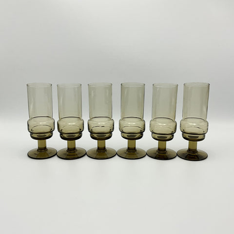 Set van 6 Vintage Royal Leerdam champagneglazen design Willem Heesen