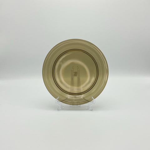 hardened glass brown grey plate