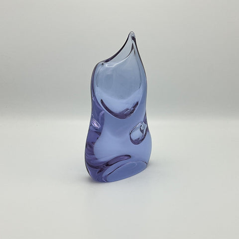 Vintage neodymium vase by Miloslav Klinger for Zelezny Brod Sklo. Sixties seventies Bohemian glass