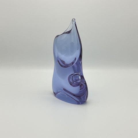 Zelezny Brod Sklo vase by Miloslav Klinger in purple lilac bohemian neodymium glass.