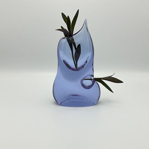 Rare vintage neodymium vase by Miloslav Klinger for ŽBS. Plant branches for reference