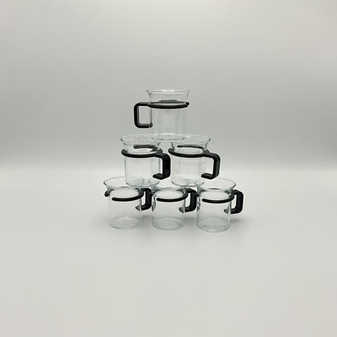 Bodum Bistro espresso mugs. Smallest size ith removable clip. Danish design by Carsten Jorgensen 1974