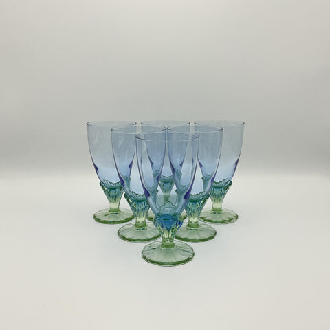 Bahia by Bormioli Rocco set of 6 bicolor glasses