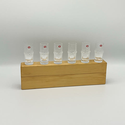 Rare set of 8 vintage Niva Schnapps glasses by Tapio wirkkala for Iittala Finland