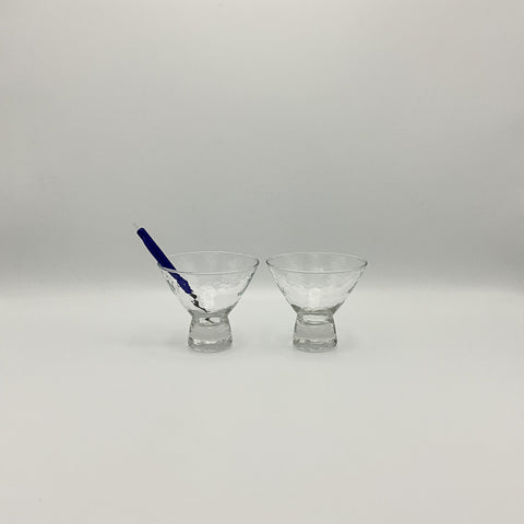 Durobor dessert coupes with pen for reference