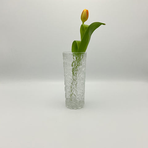 Goebel Charlottenburg vase with bark structure that looks like ice glass. Immaculate vintage condition