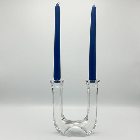 Vintage Duo candle stick by Willy Johansson for Hadeland glass