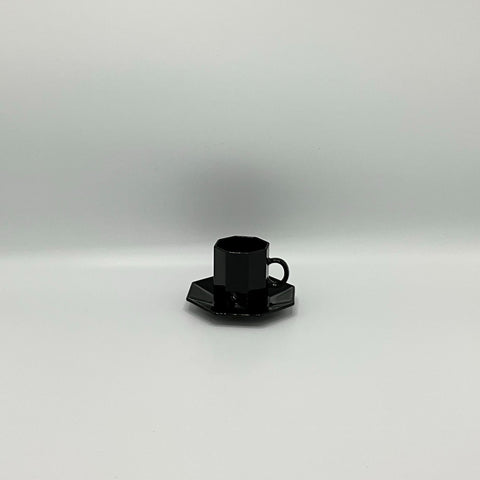 acroroc octime black espresso cup and suacer