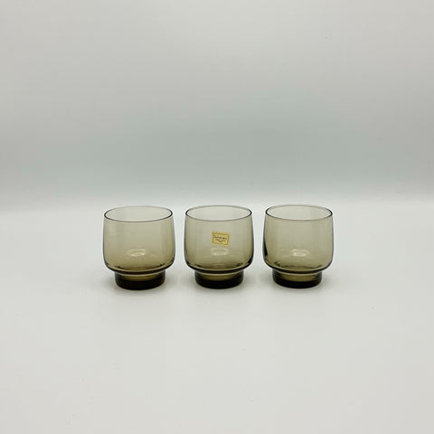 BP vintage smoked glass tumbler 