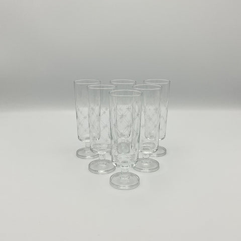 Luminarc cavalier suede champaign glasses