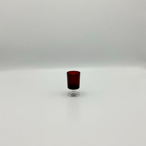 Luminarc cavalier suede ruby red shot glass vintage