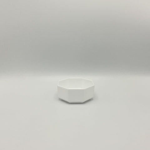 Octime opal white octagonal bowl. Arcoroc Arcopal