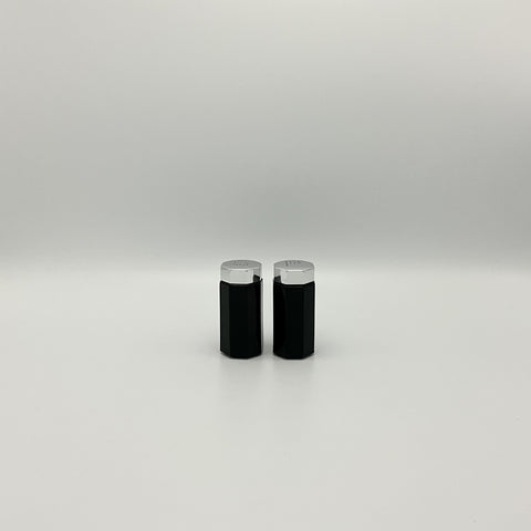 Rare Octime salt and pepper shaker set in black