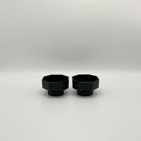 Set of 2 vintage Octime sundaes in black