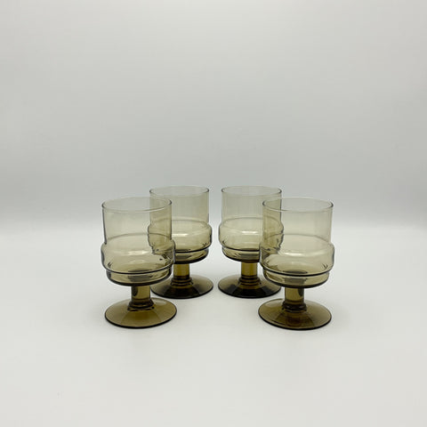 Vintage Fumes glasses from the sicties: deing by Willem Heesen for Royal Leerdam Glass