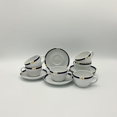 Set of vintage Sabena Sky Bird Air bird cups and saucers