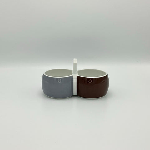 Arzberg block chromatics double bowl modernist design by Gerald Gulotta